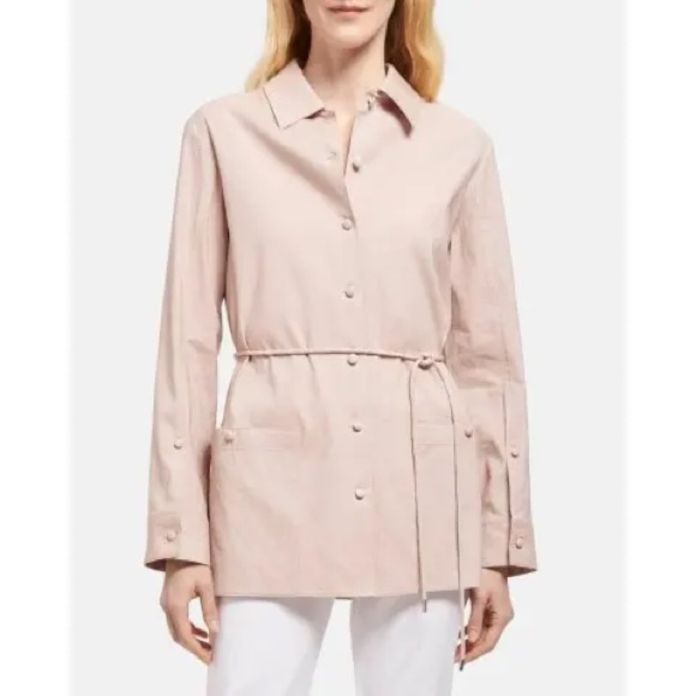 Theory Patch Pocket Shirt Jacket with Belt
